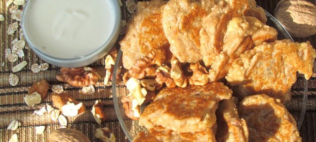 Заварные оладьи из овсяной муки