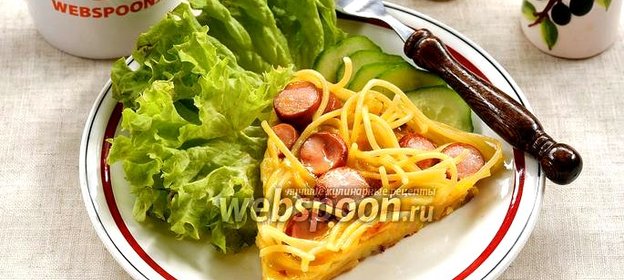 Запеканка из макарон на сковороде