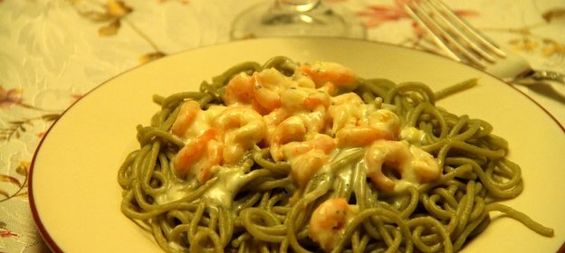 Сливочная паста с креветками