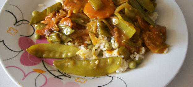 Вкусные овощи с карри по-китайски