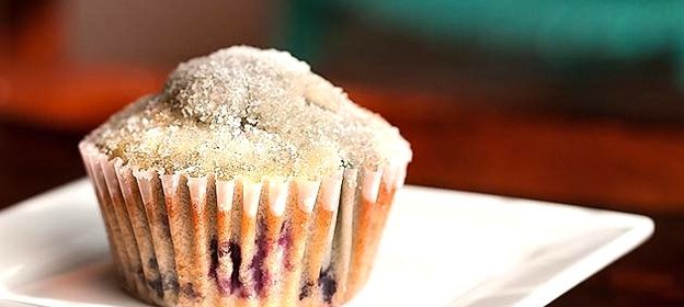 Лимонные маффины с черникой