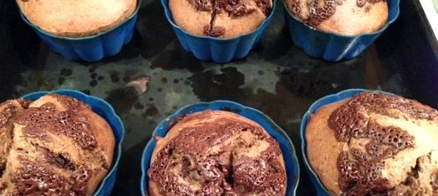 Ржаные маффины с шоколадом