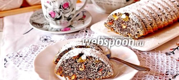 Кекс с маком, орехами и изюмом