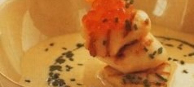 Сливочный суп с морскими гребешками