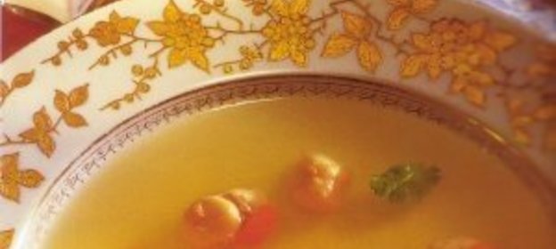 Морские гребешки в чесночном бульоне