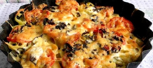 Овощи с фаршем запеченные в духовке