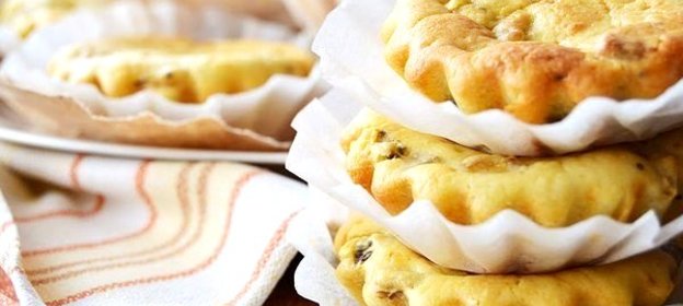 Творожно-банановые кексы с киви