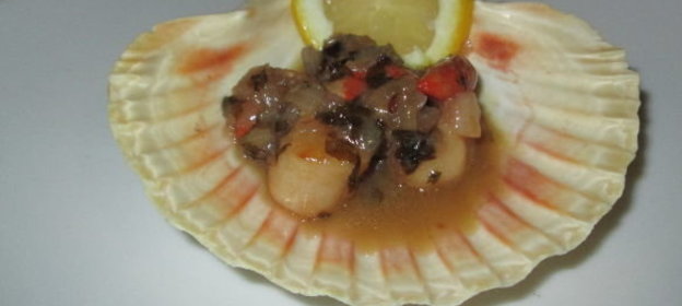 Морские гребешки в лимонном соусе