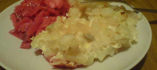 Картофельная запеканка с брынзой