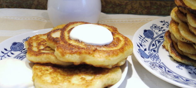 Дрожжевые картофельные оладьи