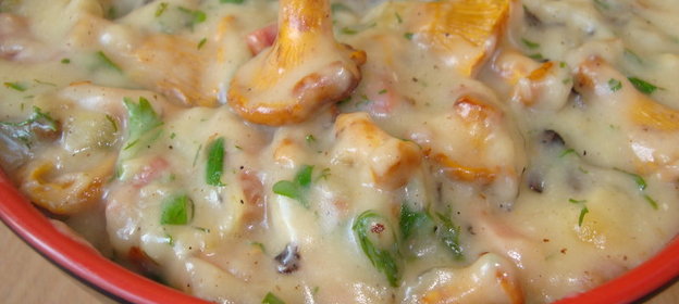 Грибной соус с беконом