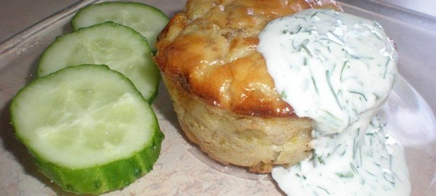 Простые картофельные «кексы» с мясом