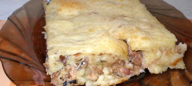 Запеканка с рыбной консервой