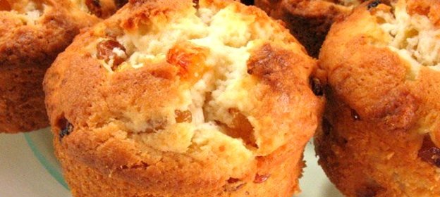 Творожные кексы из манной крупы