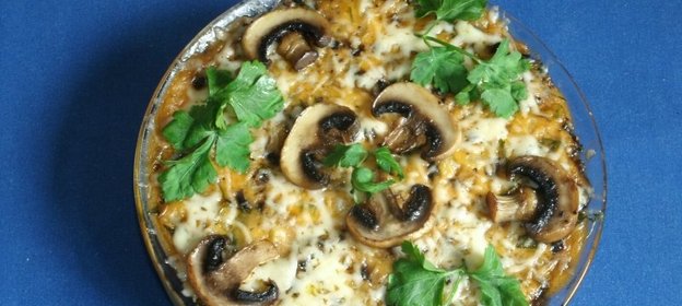 Запеканка из кабачков с грибами