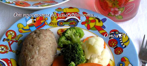 Щи с яблоками, зразы и овощи на пару, вишневый морс - Идеальный обед для малыша за 60 мин