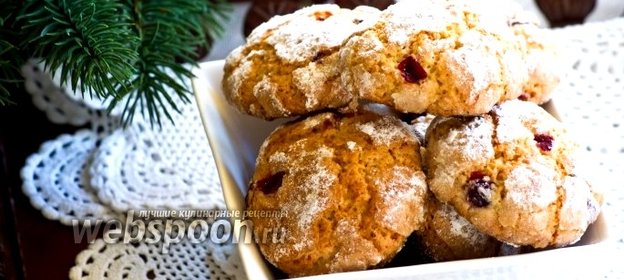 Мягкое печенье с клюквой