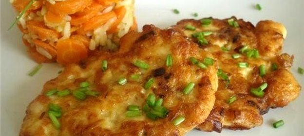 Куриные оладьи с чесноком