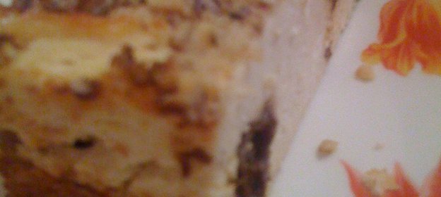 Легкая творожная запеканка с мандаринами и черносливом под ореховой корочкой