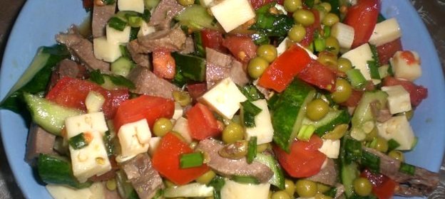 Салат пикантный с языком