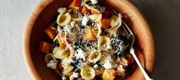 Макароны с тыквой