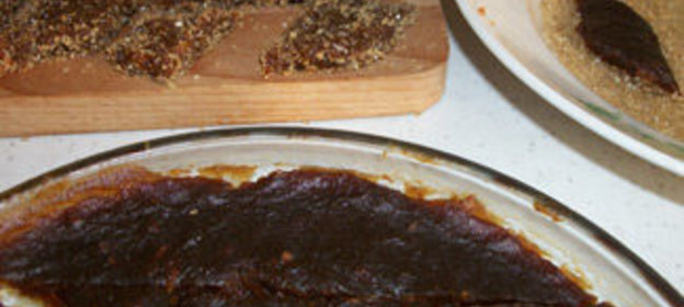 Десерт Ромбики из сушеных абрикосов