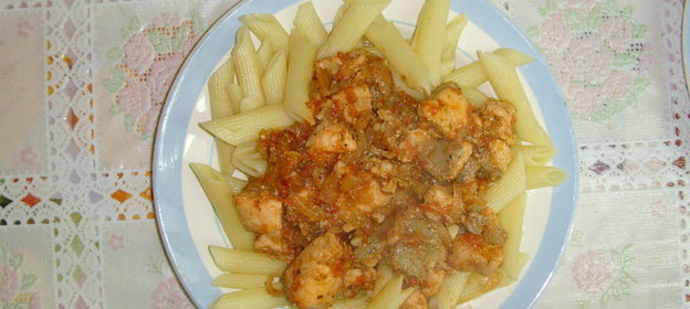 Быстрая паста с семгой