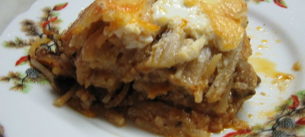 ЛАЗАНЬЯ ИЗ СПАГЕТТИ или макаронная запеканка