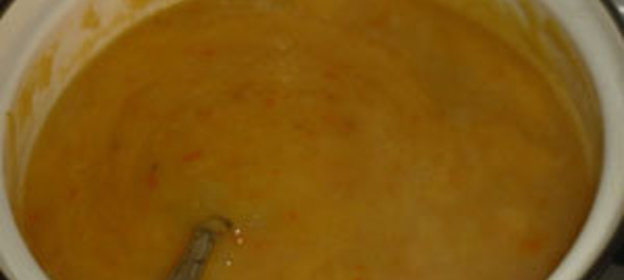 Гороховый суп- пюре на курином бульоне