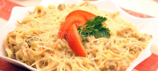 Фетучини с морепродуктами