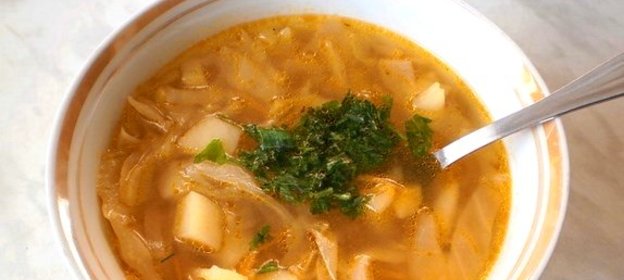 Вегетарианские щи в мультиварке