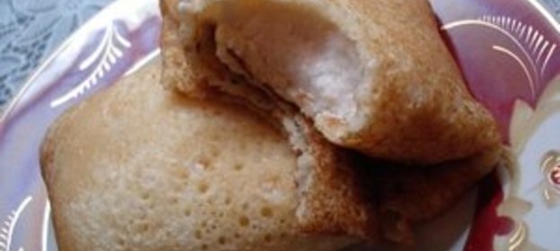 Нежные, дрожжевые блинчики с яблочным зефиром