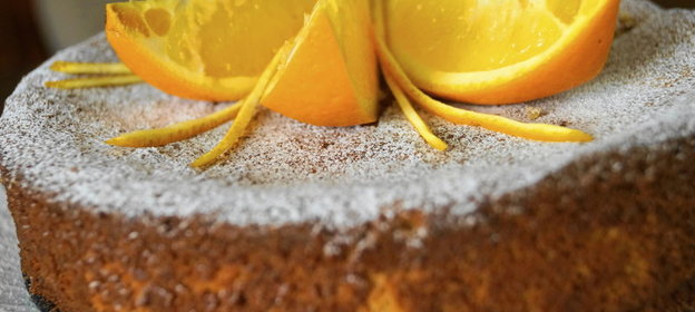 Апельсиново-миндальный кекс без муки