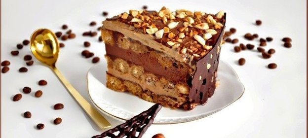 Торт-мороженое Кофейно-шоколадный поцелуй с ореховым послевкусием