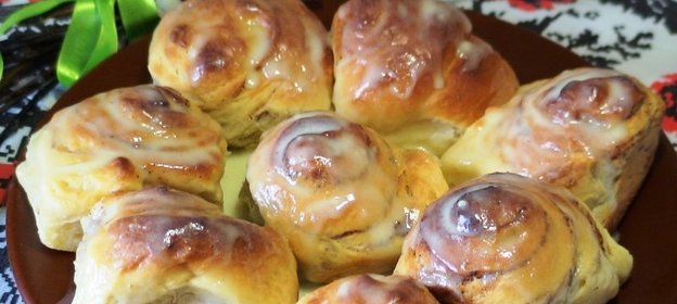 Булочки с корицей, творогом и маскарпоне