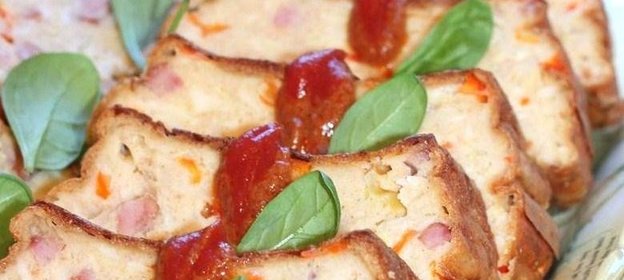 Ветчинно-кабачковый кекс