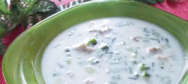 Окрошка на бульоне