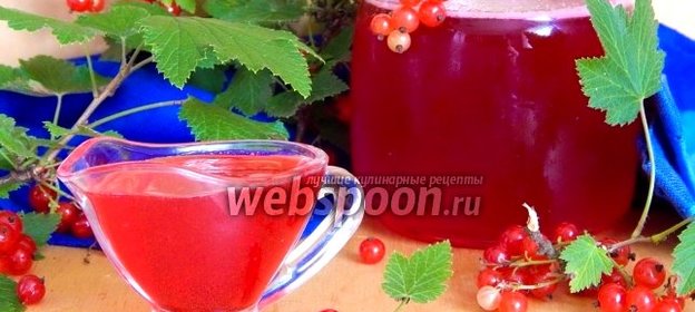 Сироп-желе из красной смородины без варки