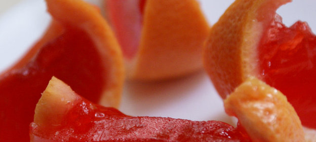 Желе в грейфрутах