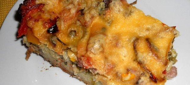 Пицца на кабачковой подушке