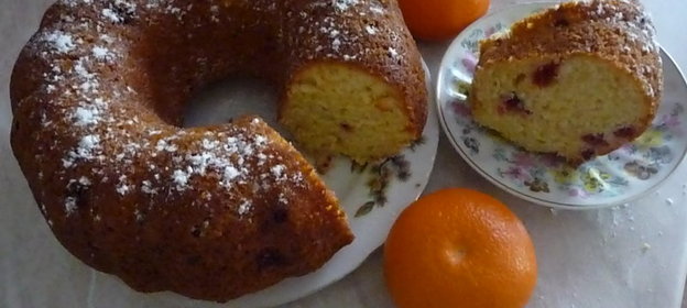 Клюквенно-апельсиновый кекс