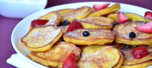 Оладьи с тыквенным пюре и яблоками