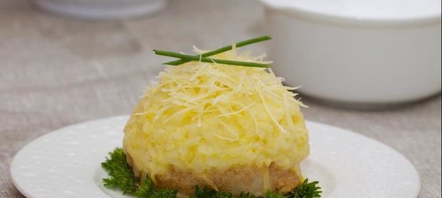 Порционная запеканка с рыбой