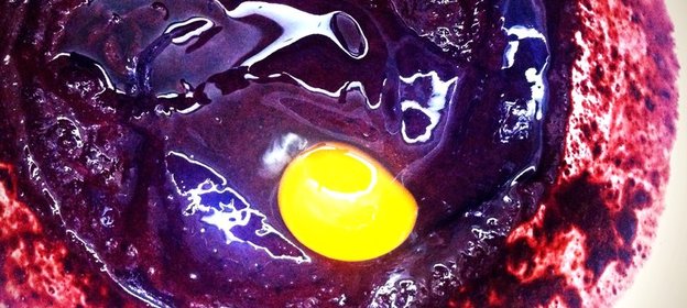 Оладьи из черники на кефире