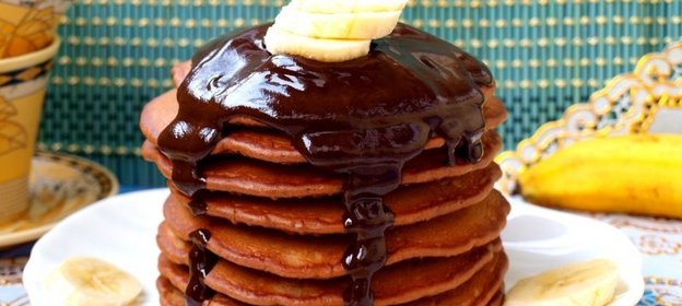 Панкейки с шоколадом и кунжутом