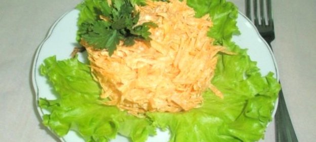 Морковь с чесноком и майонезом