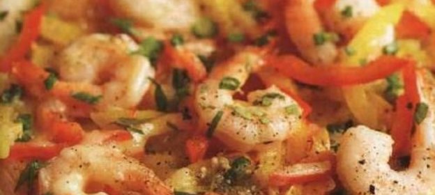 Быстрая пицца с креветками