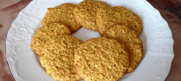 Постное овсяное печенье с апельсином