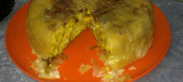 Восточный теплый салат