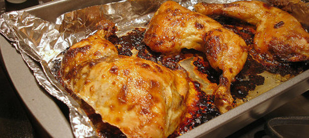 курица в кофе